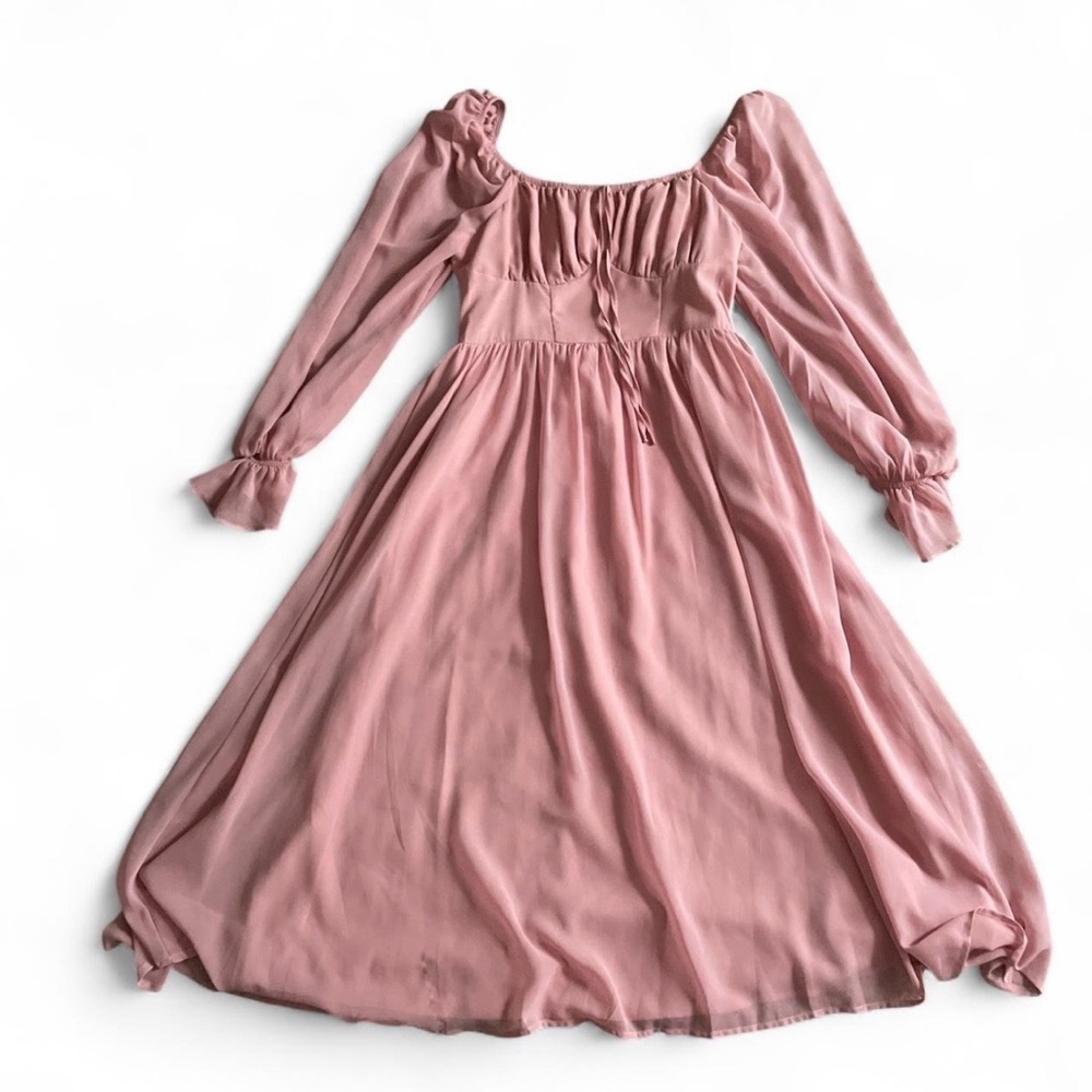 Princess-y pink long sleeve dress